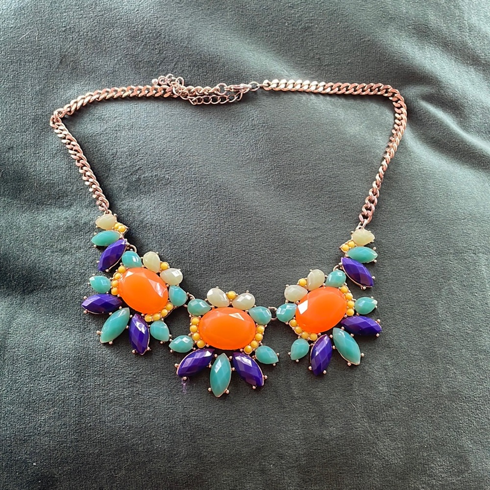 Colorful bib necklace!